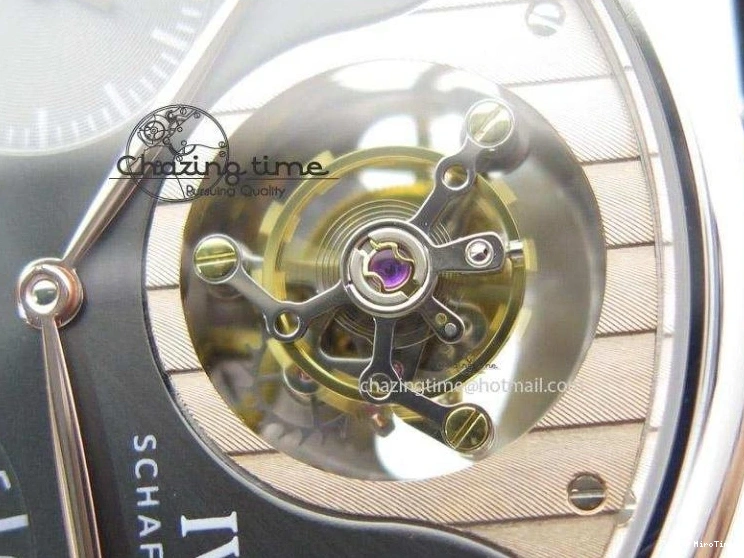 MIROTIME 0329 Portuguese Tourbillon Mystere SS TF Best Edition Black Dial on Black Croc Leather Strap Flexible 7383